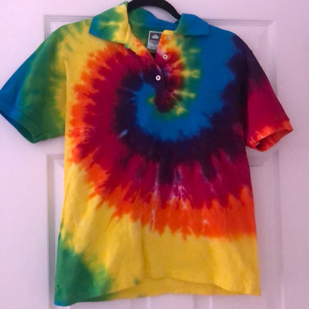 Tie dye polo